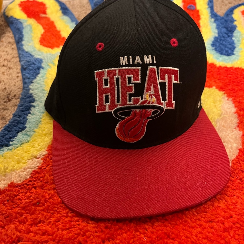NBA Miami Heat Black and Red Cap
